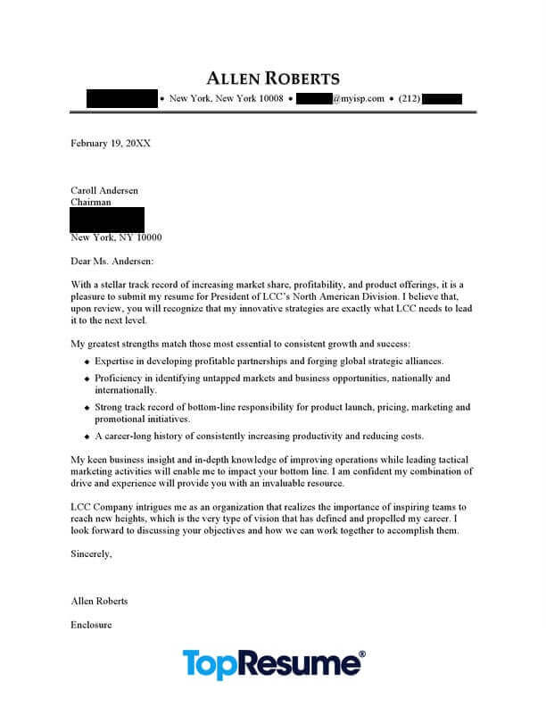 Cover Letter Sample