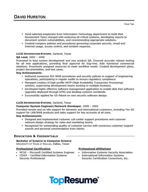 IT Resume Examples